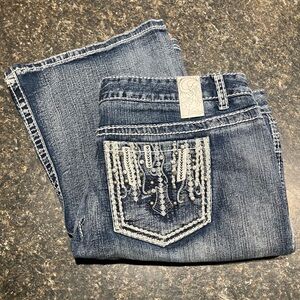 Vintage Vanity boot cut mid rise original premium 32x31 jeans embroidered